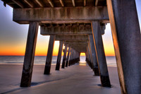 Under pier on Tybee Island